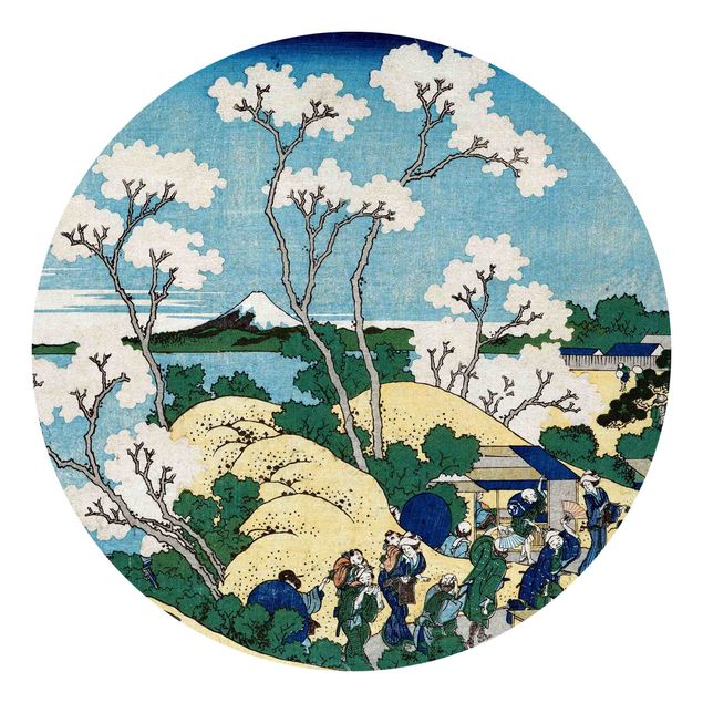 Self-adhesive round wallpaper beach - Katsushika Hokusai - The Fuji Of Gotenyama
