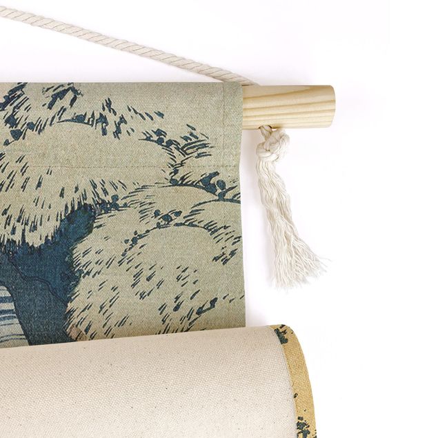 art tapestry Katsushika Hokusai – The Waterfall Of Amida
