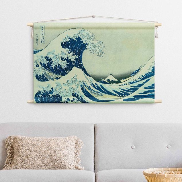 wall hangings Katsushika Hokusai - The Great Wave At Kanagawa