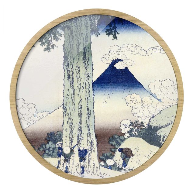 Circular framed print - Katsushika Hokusai - Mishima Pass In Kai Province