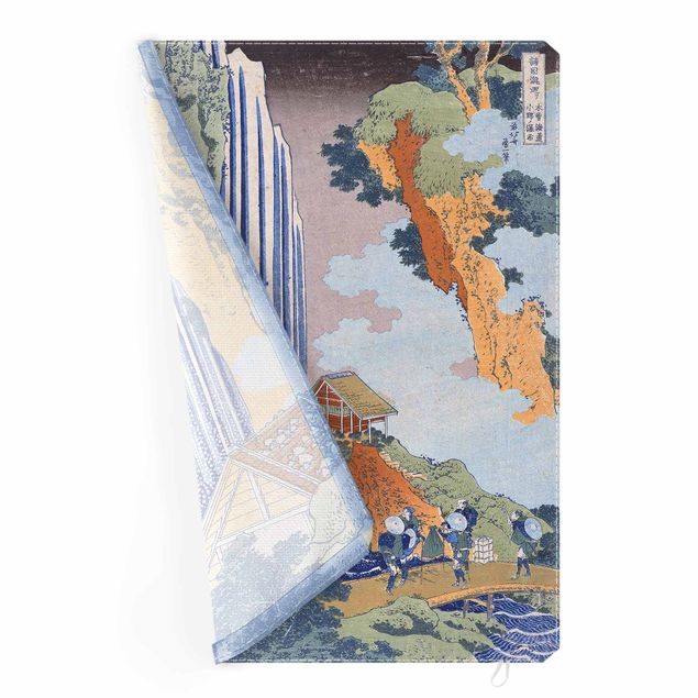 Print with acoustic tension frame system - Katsushika Hokusai - Ono Waterfall
