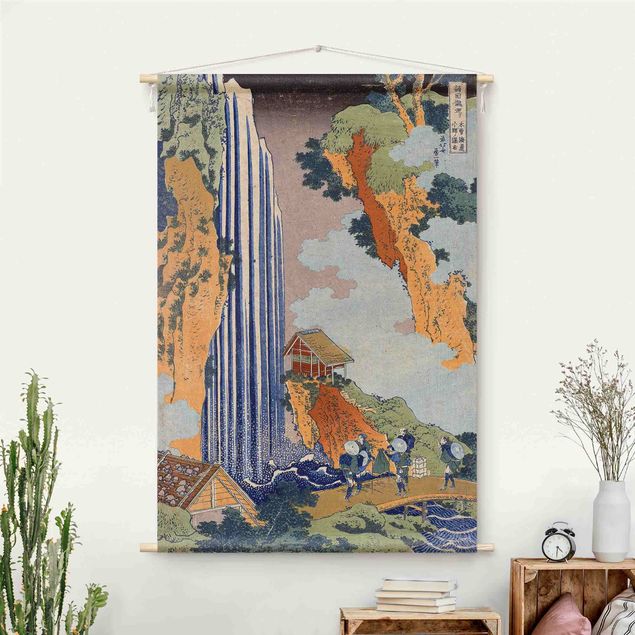 modern tapestry wall hanging Katsushika Hokusai - Ono Waterfall
