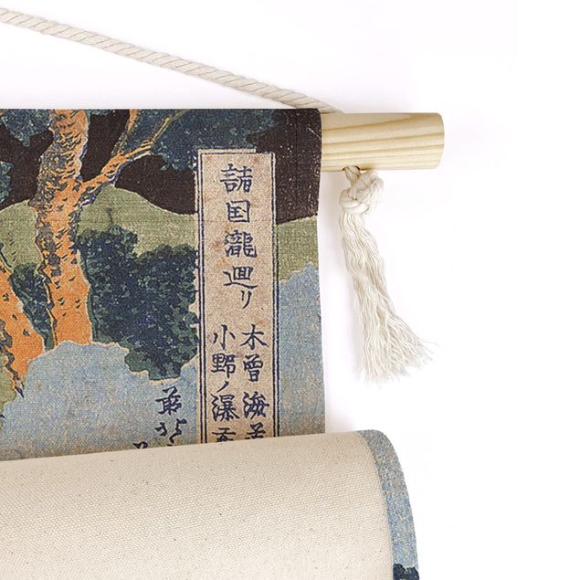 tapestry artwork Katsushika Hokusai - Ono Waterfall