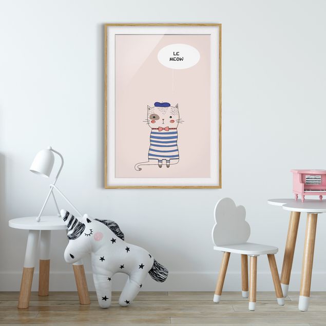 Framed poster - Cat In France