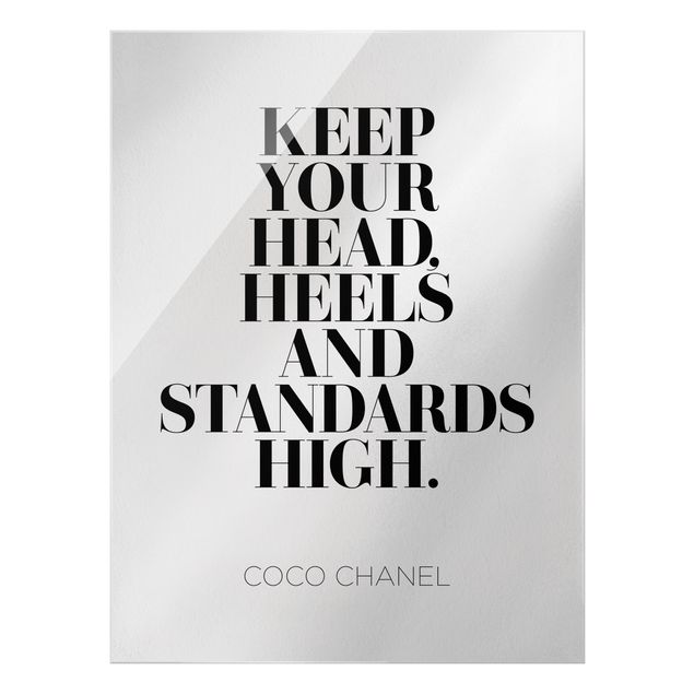 Glass print - Keep Your Head High