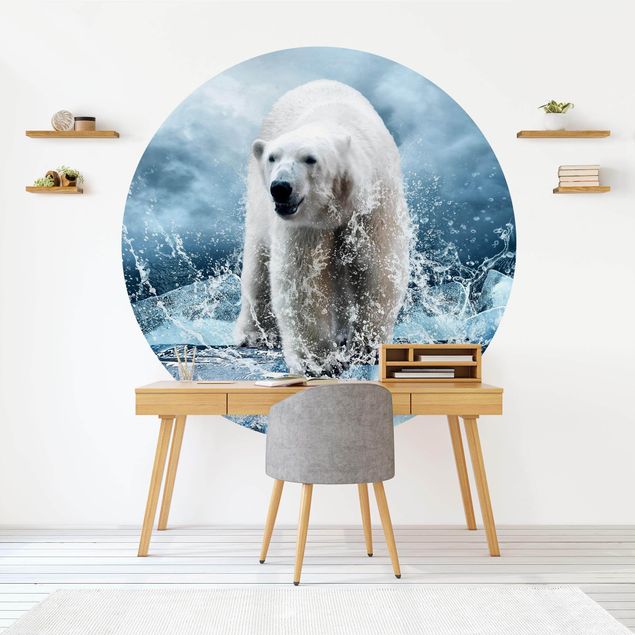 Self-adhesive round wallpaper - King Of The North