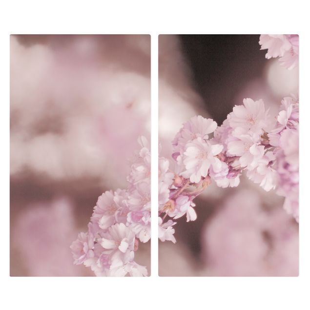 Stove top covers - Cherry Blossoms In Purple Light