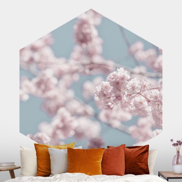 Hexagonal wallpapers Cherry Blossom Party