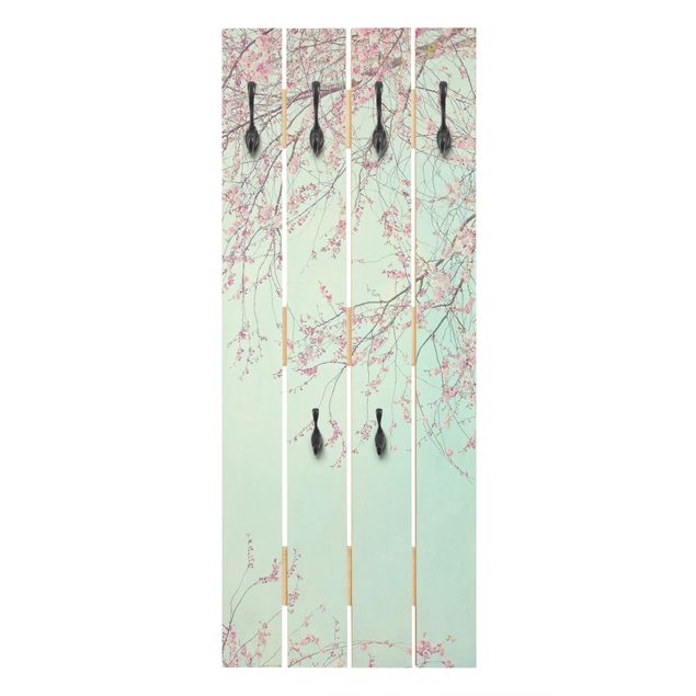 Wooden coat rack - Cherry Blossom Yearning