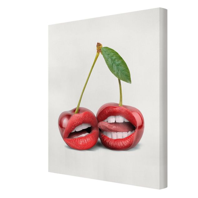 Print on canvas - Cherry Lips