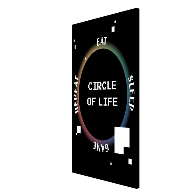 Magnetic memo board - Classical Video Game Circle Of Life - Portrait format 3:4