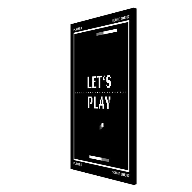 Magnetic memo board - Classical Video Game In Black And White Let's Play - Portrait format 3:4