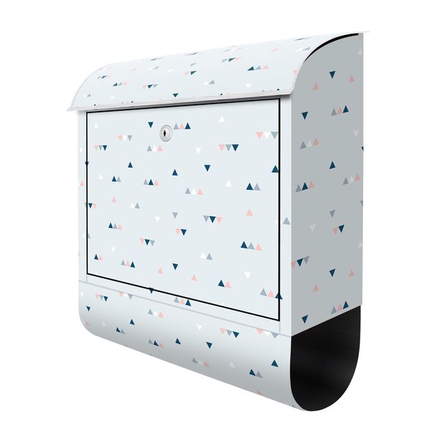 Letterbox - Small Triangles In Blue Light Pink