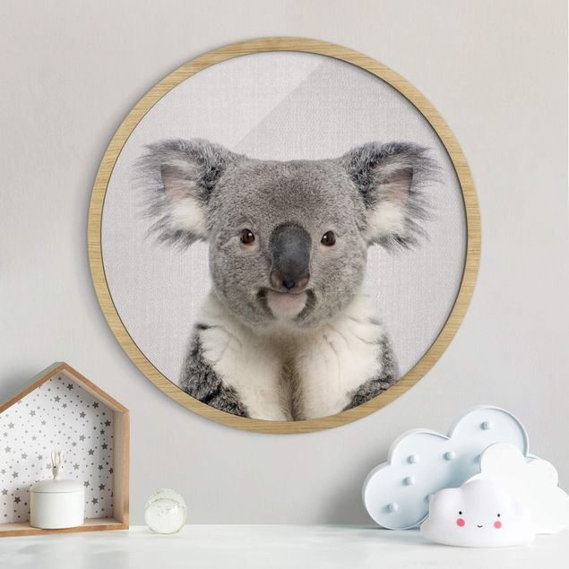 Framed prints round Koala Klaus