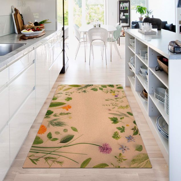 green rugs for living room Herbs And Flowers