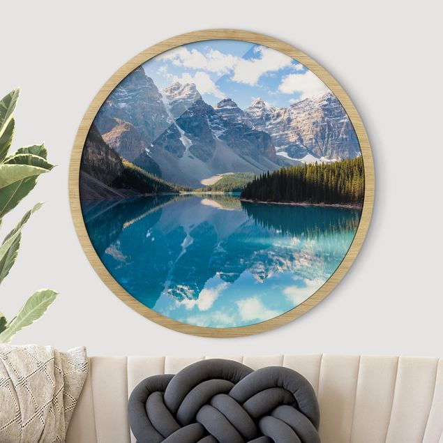 Framed prints round Crystal Clear Mountain Lake