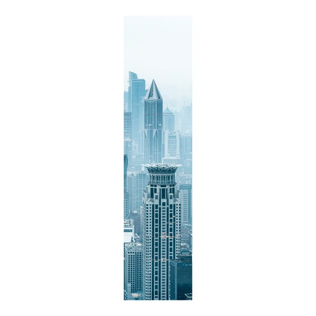 Schiebegardinen Set - Kühles Shanghai - Flächenvorhang