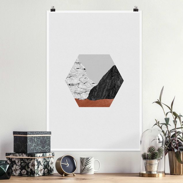 Poster - Copper Mountains Hexagonal Geometry