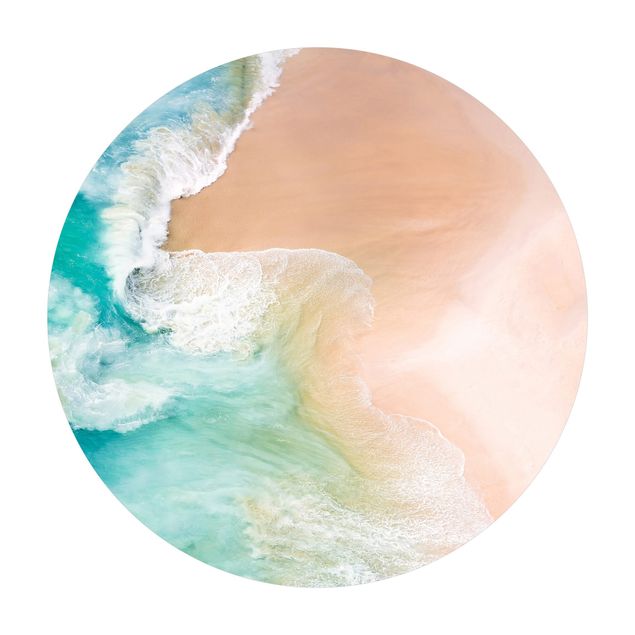 Vinyl Floor Mat round - The Ocean’s Kiss