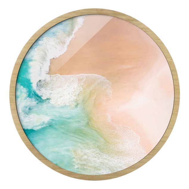 Circular framed print - The Ocean’s Kiss