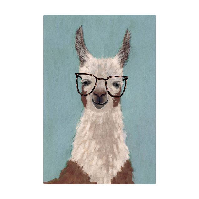Cork mat - Lama With Glasses Il - Portrait format 2:3