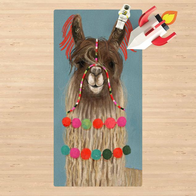 kitchen runner rugs Lama With Jewellery I