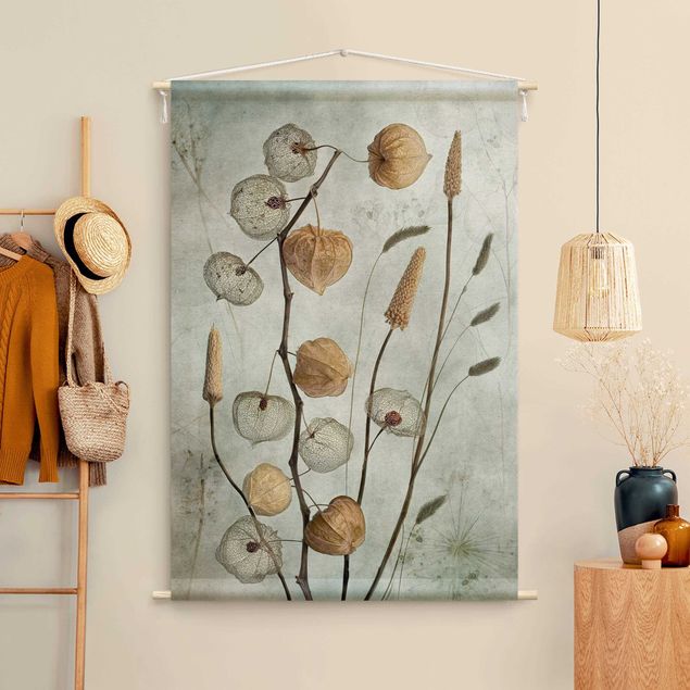 extra large tapestry wall hangings Physalis Fruit In Autumn