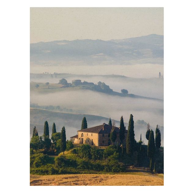 Natural canvas print - Country Estate In The Tuscany - Portrait format 3:4