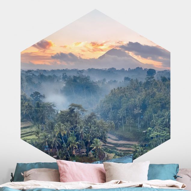 Hexagonal wallpapers Landscape In Bali