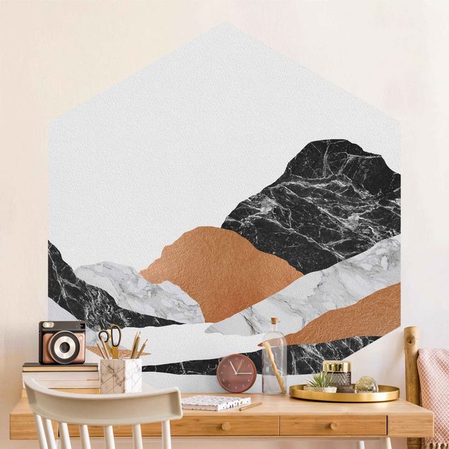 Wallpapers Landscape In Marble And Copper II