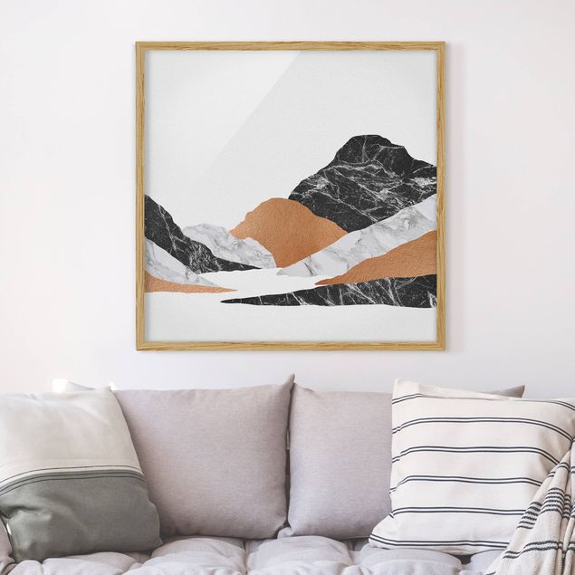 Framed poster - Landscape In Marble And Copper II