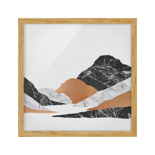 Framed poster - Landscape In Marble And Copper II