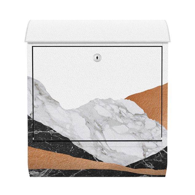 Letterbox - Landscape In Marble And Copper