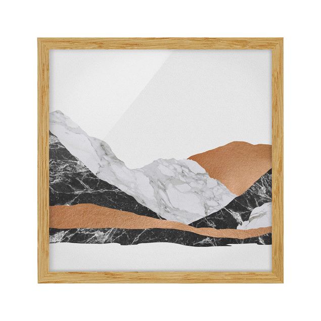 Framed poster - Landscape In Marble And Copper