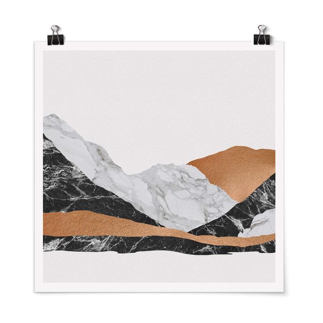Poster - Landscape In Marble And Copper