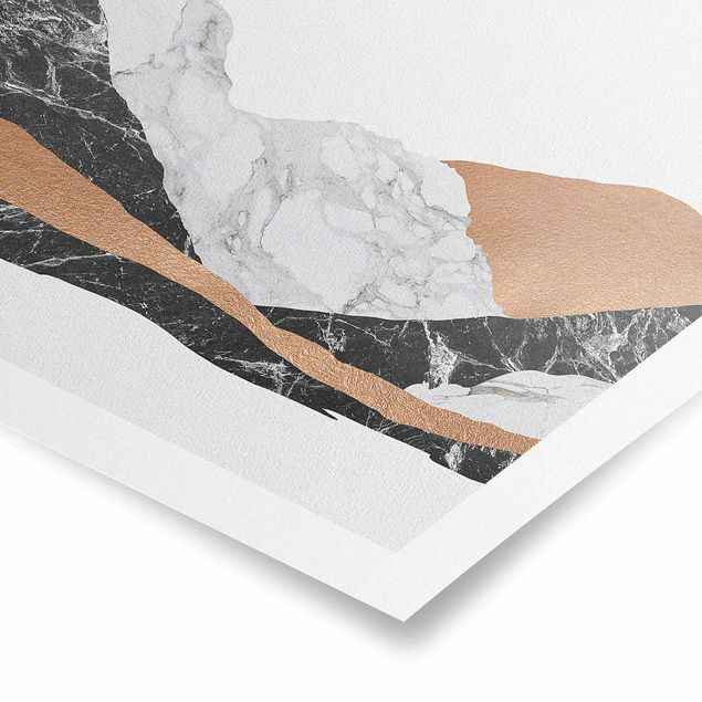 Poster - Landscape In Marble And Copper