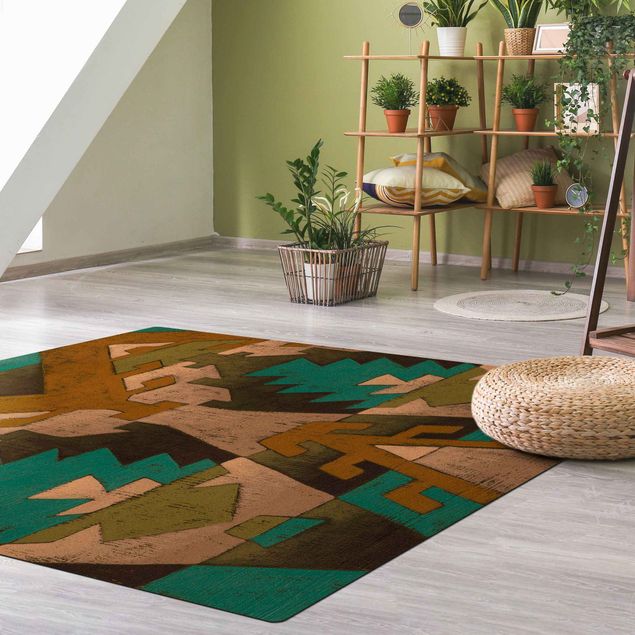 modern abstract rug Latin American Ethno Pattern