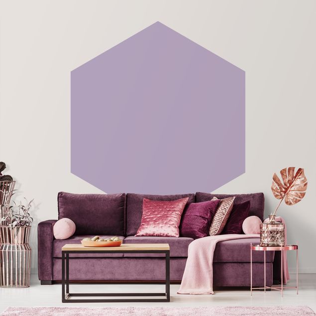 Self-adhesive hexagonal pattern wallpaper - Lavender