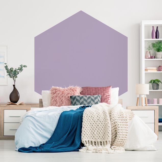Self-adhesive hexagonal pattern wallpaper - Lavender