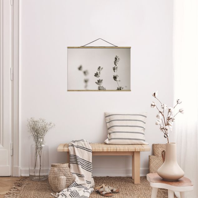 Fabric print with poster hangers - Lavender Study - Landscape format 3:2