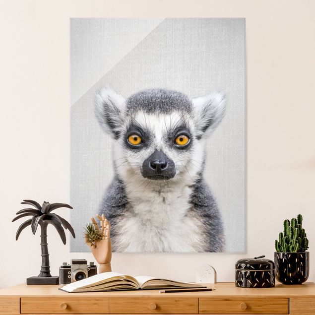 Glas Magnettafel Lemur Ludwig
