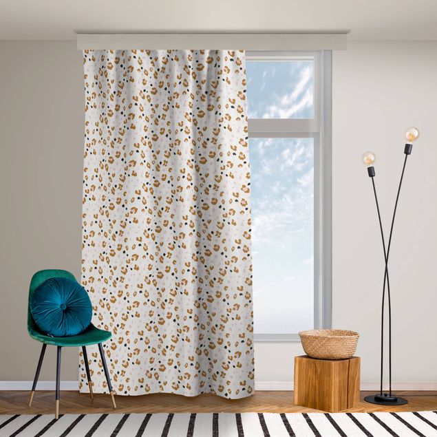 modern curtains for living room Leopard Pattern In Pastel