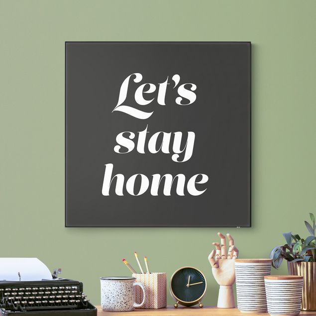 Interchangeable print - Let's stay home Typo
