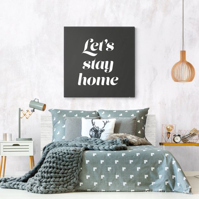 Interchangeable print - Let's stay home Typo