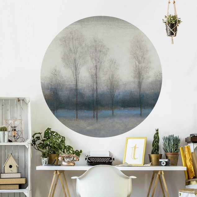 Self-adhesive round wallpaper - Last Day In Autumn I