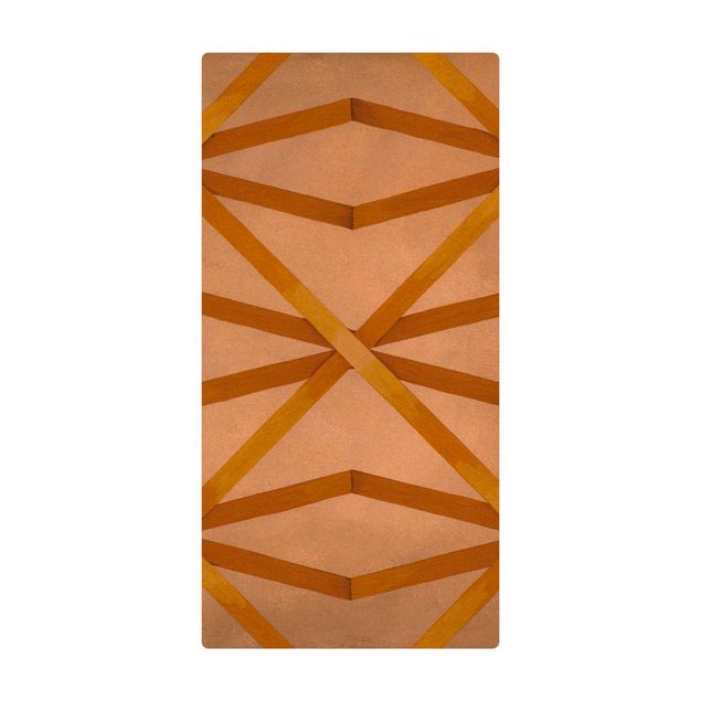 Cork mat - Light And Ribbon Yellow - Portrait format 1:2