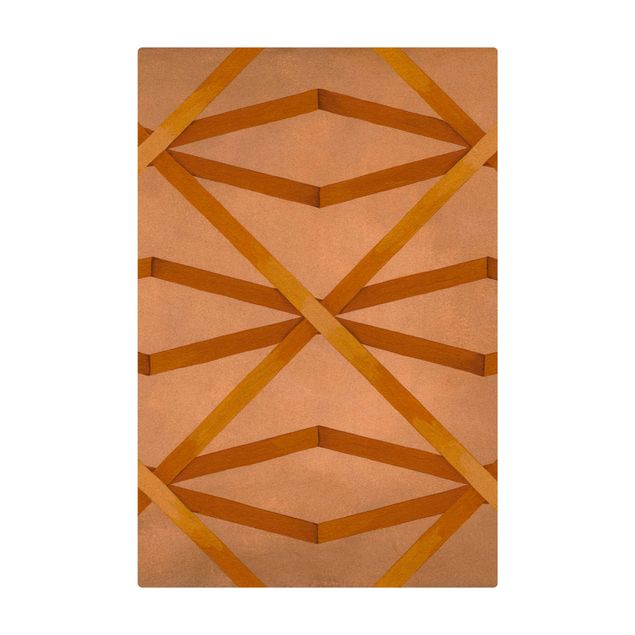 Cork mat - Light And Ribbon Yellow - Portrait format 2:3