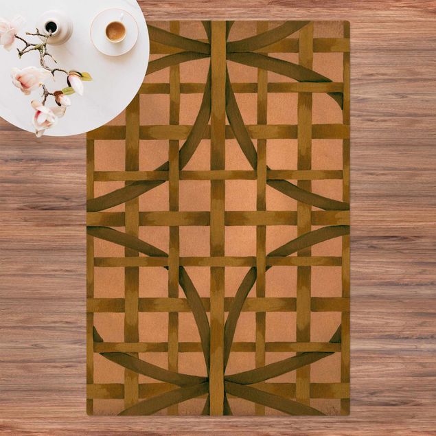 contemporary rugs Light And Ribbon Green