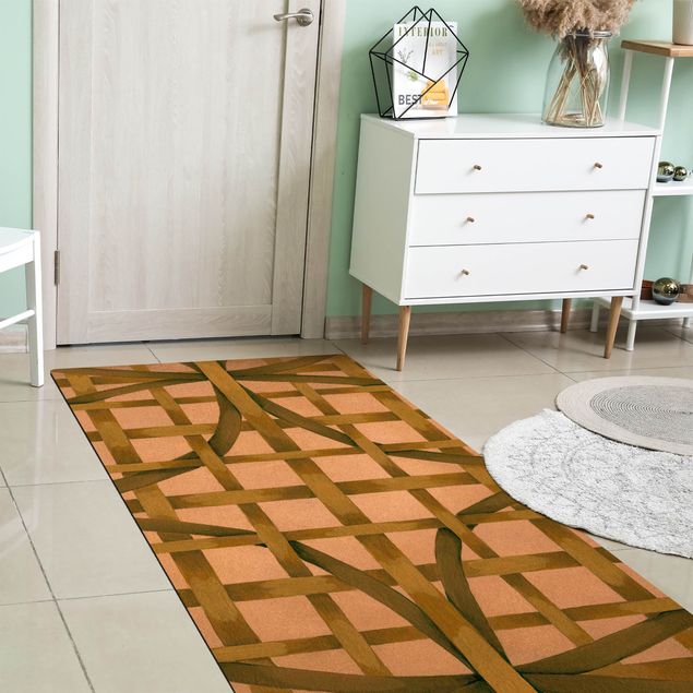 contemporary rugs Light And Ribbon Green