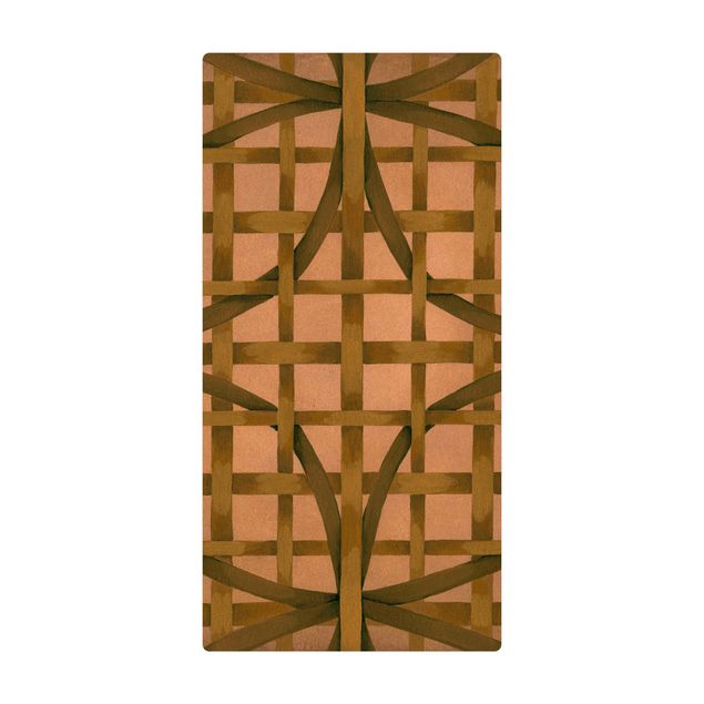 Cork mat - Light And Ribbon Green - Portrait format 1:2